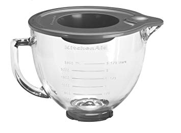 KitchenAid 5K5GB Glass Bowl, 4.8 Litre (Optional Accessory for KitchenAid Stand Mixers)