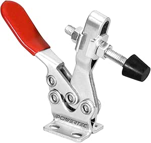 POWERTEC 20301 Horizontal Quick-Release Toggle Clamp, 500-Pound Capacity