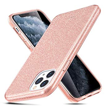 ESR Glitter Case Compatible for iPhone 11 Pro Max Case, Glitter Sparkle Bling Case [Three Layer] for Women [Supports Wireless Charging] for iPhone 11 Pro Max (2019 Release), Coral