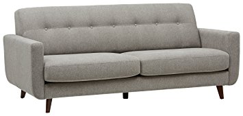 Rivet Sloane Mid-Century Tufted Modern Sofa, 80" W, Pebble