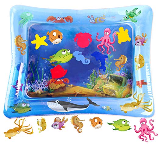HISTOYE Tummy Time Water Mat for Babies Leakproof PVC Premium Inflatable Baby Water Mat Toys for Infants Toddlers Baby BPA Free Early Development Baby Activity Play Centers
