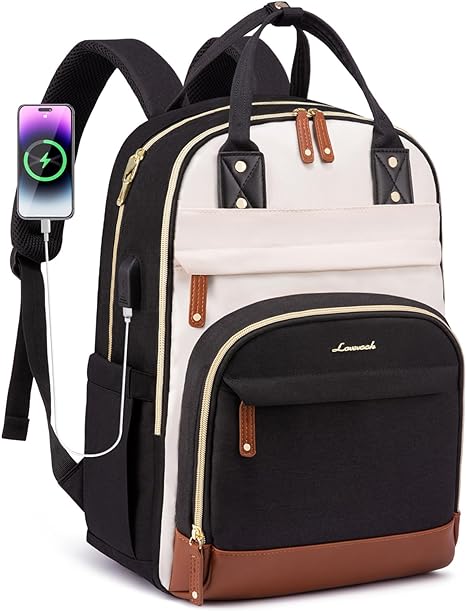 LOVEVOOK Laptop Backpack for Women, Travel Backpacks Work Anti-Theft Bag, Backpack Purse, Conputer bags with USB, Waterproof
