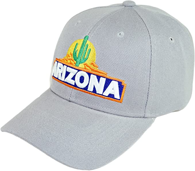 Bingoo Arizona Embrodiery Hat Adjustable Cactus State Baseball Cap