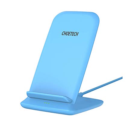 CHOETECH Fast Wireless Charger, 10W Max Qi Wireless Charging Stand, Compatible iPhone 11/11 Pro/11 Pro Max/Xs Max/XR/XS/X/8/Plus, Galaxy Note 10/Note 10 Plus/S10/S10 /S10E (No AC Adapter)
