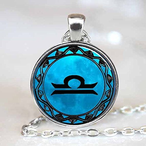 Libra Zodiac Astrology Horoscope Symbol Jewelry Necklace Pendant (PD0457S)
