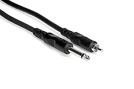 Hosa CPR-105 1/4 inch TS to RCA Unbalanced Interconnect Cable, 5 feet