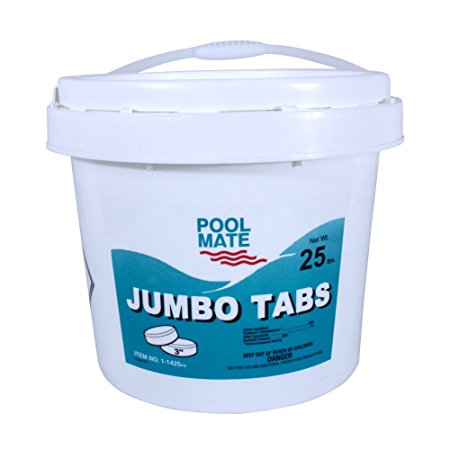 Pool Mate 1-1425 Jumbo 3-Inch Chlorine Tablets, 25-Pound