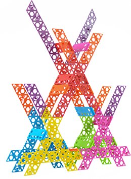 84 Piece Qubits Rainbow Kit - Interlocking Building Toy - Twice the number of pieces as our Qubits Travel Kit.