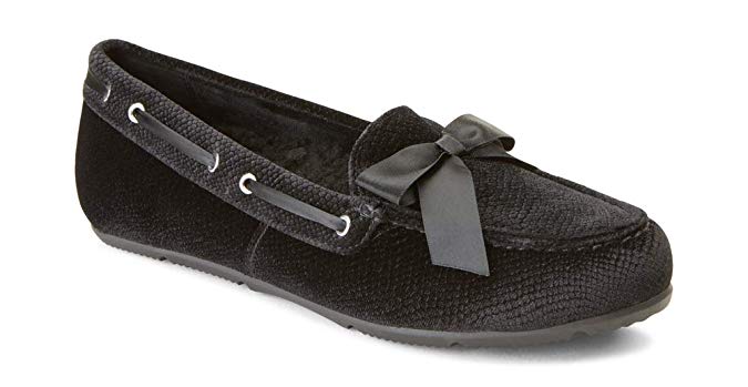 Vionic Women's Haven Alice Holiday Slipper - Ladies Moccasin Concealed Orthotic Arch Support