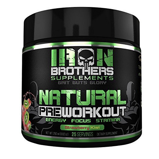 Natural Pre Workout Energy Powder -Fat Burner - Nitric Oxide Supplement for Men & Women - Creatine Free - 25 Servings - Beta Alanine - Naturally Sweetened - Vegan Friendly Drink - Focus & Muscle