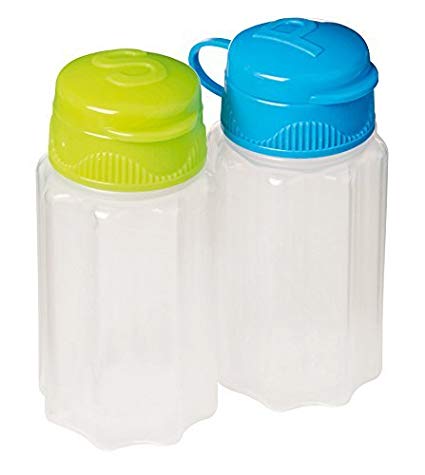 Sistema to Go Collection Salt and Pepper Shakers, Assorted Colors, Set of 2