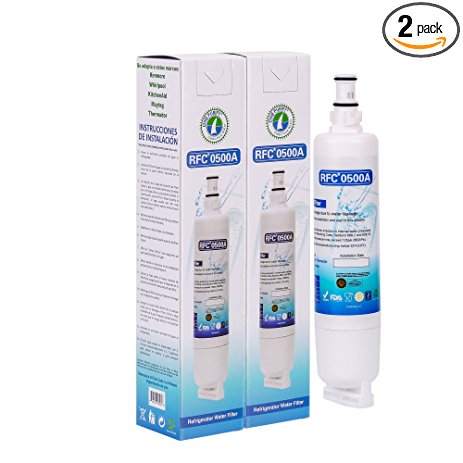 OnePurify RFC0500A2PK 4396508 Filter 5 Compatible Refrigerator Water Filter (2 Pack)