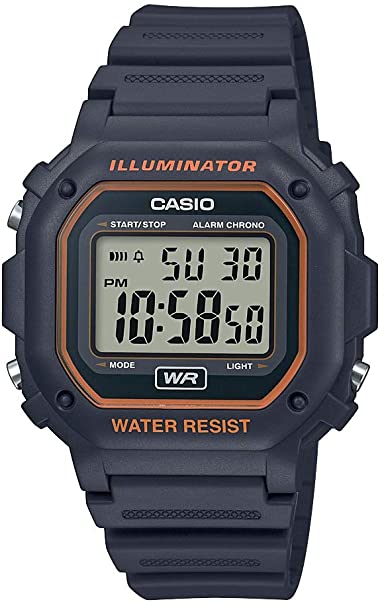 Casio Unisex F-108WH-1ACF Big Square Digital Display Quartz Black Watch