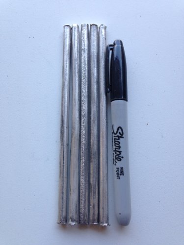 Magnesium Metal Rods 99.95%, 5 pieces, 6.5mm x 152mm (1/4" x 6"), Solution Materials, LLC,!