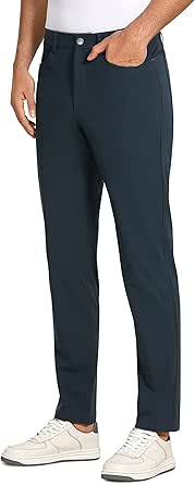 CRZ YOGA Men's All Day Comfy Golf Pants with 5-Pocket - 30"/32"/34'' Quick Dry Lightweight Casual Work Stretch Pants