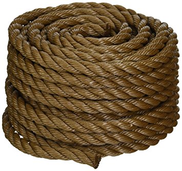 Koch 5011635 Twisted Polypropylene Rope,  1/2 by 50 Feet, Brown