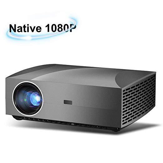 Native 1080p HD Projector, Brightness 800 ANSI [5,000 LUX], 280" Display LED Video Beam Projector with 50,000 Hours Life Span, for Home Theater & Business Presentation with USB/HDMI/SPDIF Ports