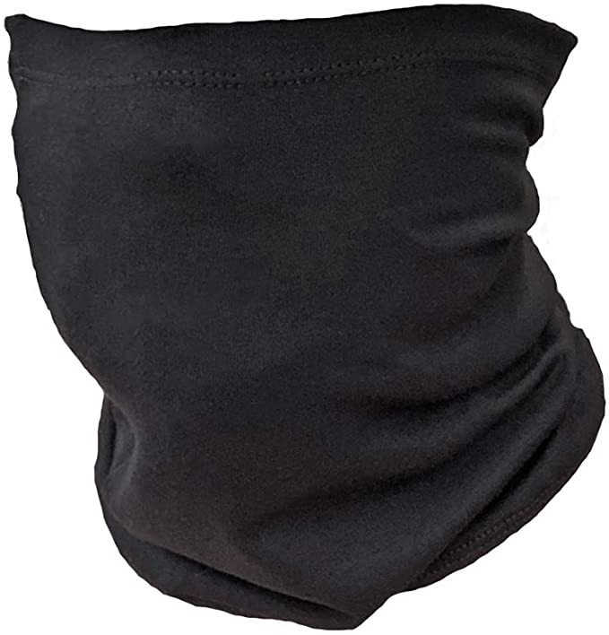 Neck Gaiter Mask Non Slip Ultra Breathable Balaclava for Wind Sun UV and Dust Protection, Black