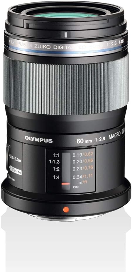 Olympus M.Zuiko Digital ED 60 mm F2.8 Lens, Standard Zoom, Suitable for All MFT Cameras (Olympus OM-D & PEN Models, Panasonic G-Series), Black