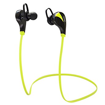 TikTech Sport Series Wireless Bluetooth 4.0   EDL Noise Cancelling Headset for Running/gym/exercise Sweat Proof Wireless Bluetooth Earbuds Earphones for Iphone 6, Iphone 6 Plus, Iphone 5, 5c, 5s, 4, Ipad 2, 3, 4, Ipod, and Android devices (Green)