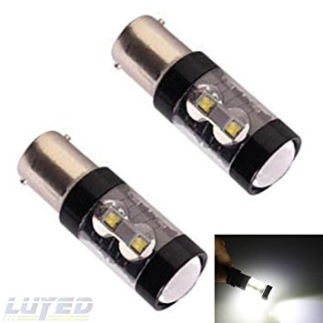 LUYED 2 x Super Bright High Power 50W 10 smd CREE XBD light source White Color 1156 1141 1073 7506 LED Bulbs