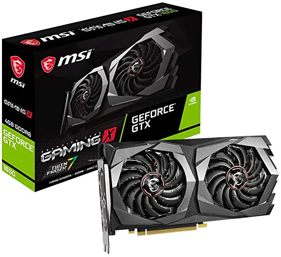 MSI Gaming GeForce GTX 1650 128-Bit HDMI/DP 4GB GDRR6 HDCP Support DirectX 12 Dual Fan VR Ready OC Graphics Card (GTX 1650 D6 Gaming X)