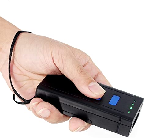 Alacrity 1D 2D QR Mini Bluetooth Barcode Scanner, with Bluetooth 4.0 & 2.4G Wireless Connection, Portable Barcode Reader Compatible with Laptops/PC/Android/iPhone iOS/Tablet for QR PDF417 Dat