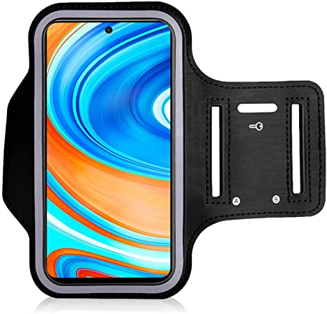 KP TECHNOLOGY Xiaomi Redmi Note 9 Pro/Redmi Note 9S Armband - Case for Running, Biking, Hiking, Canoeing, Walking, Horseback Riding and other Sports for Xiaomi Redmi Note 9 Pro/Redmi Note 9S (BLACK)
