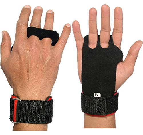 Pull-up Hand Grips with Wrist and Leather Hand Wrap Protection for Cross-training, Gymnastics, Fitness, Exercise, Skills and Drills, WODs, Olympic Weightlifting 100%