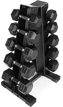 WF Athletic Supply 200Lb Dumbbell Set, 10-30Lb Dumbbell Set with A Frame Storage Rack for Muscle Toning, Strength Building & Weight Loss - Multiple Choices Available