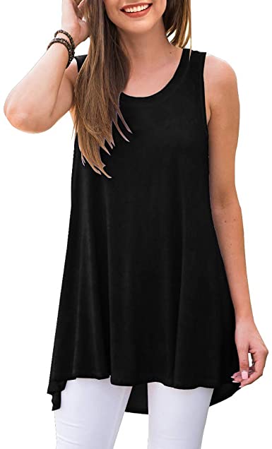 AWULIFFAN Women's Casual Round Neck Loose Tunic T Shirt Blouse Tops