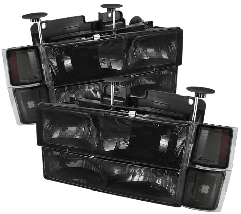 for Chevy C/k Series 1500/2500/3500 / for Chevy Tahoe/C/k Series 1500/2500/3500 / for Chevy Silverado/for Chevy Suburban/for Chevy Suburban Crystal Headlights w/Corner & Bumper with Lens