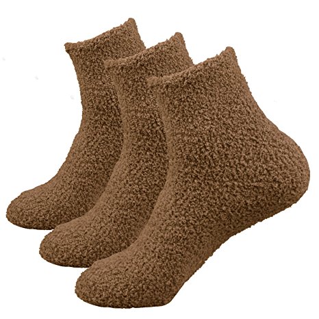 Fitu Men's Soft Warm Cozy Fuzzy Socks 3-pack With Gift Box