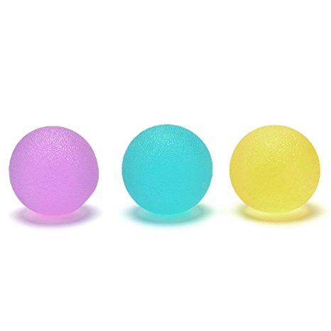 Grip squeeze Hand Ball kit Silicone Therapy Exercise Strengthener with Three Different Resistance Levels to Keep Fingers Strong