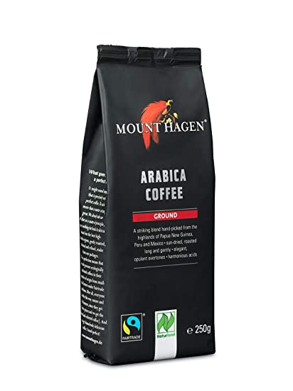 Mount Hagen Arabica Coffee 8.8 oz, Organic Coffee Ground, Fair Trade Coffee Organic, Ground Coffee Medium Roast, Gourmet Coffee French Press, Medium Roast, House Blend 100% Highland ArabIca
