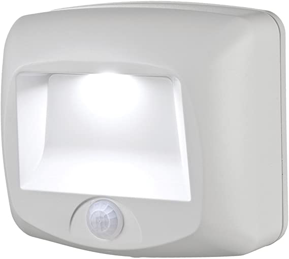 Mr. Beams MB530 Wireless Battery-Operated Indoor/Outdoor Motion-Sensing LED Step/Stair Light, White