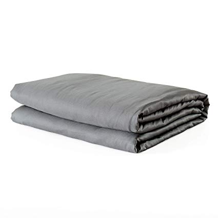 Reafort Weighted Blanket 60''x80'' Duvet Cover 300TC 100% Cotton(Charcoal Grey, 60"x80" Duvet Cover)