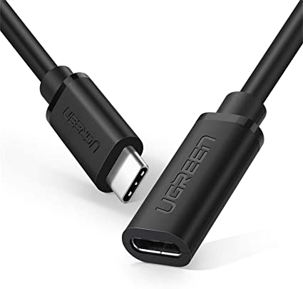 UGREEN Typ C Verlängerungskabel 4K@60Hz USB C Verlängerung Kabel 60W USB 3.1 Gen 1 USB C Kabel kompatibel mit MacBook Pro 2020, MacBook Air 2020, Dell XPS13, Surface Go 2, Surface Book 3 usw. 0.5M