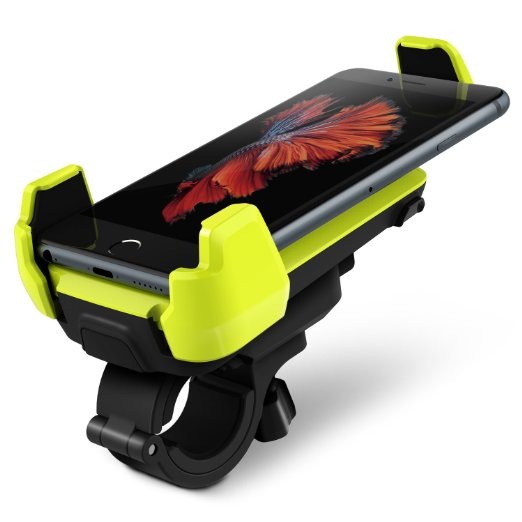 Bike Mount, iOttie Active Edge Bike & Bar, Motorcycle Mount for iPhone 7/ 6 (4.7)/ 5s/ 5c/4s, Galaxy S6/S6 Edge/S5/S4- Retail Packaging - Electric Lime