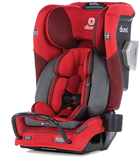 Diono 2020 Radian 3QXT, 4 in 1 Convertible, Safe  Engineering, 4 Stage Infant Protection, 10 Years 1 Car Seat, Fits 3 Across, Red Cherry