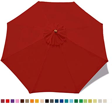 ABCCANOPY 9ft Market Umbrella Replacement Patio Umbrella Top Outdoor Umbrella Canopy 8 Ribs 23  Colors