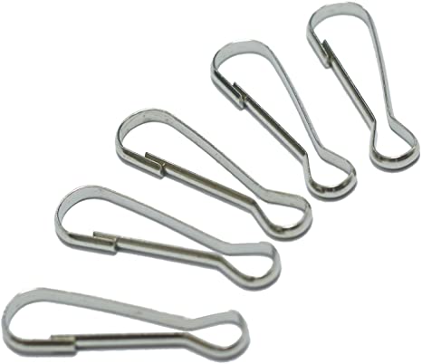 200 Pcs 1" (25mm) Metal Spring Hooks Purse Pulis Snap Clip for Lanyard Zipper Pull Id Card (25mm, Nickel)