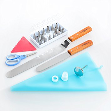 Professional Cake Decorating Tools by Woodsom, The Decorator Starter Kit