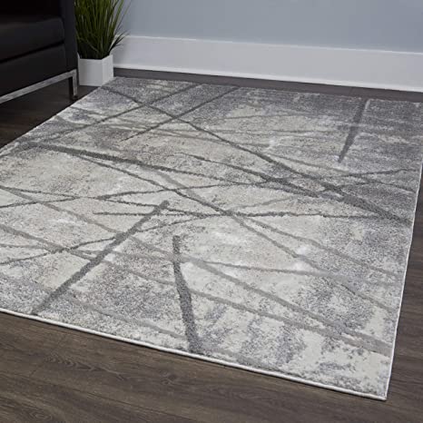 Home Dynamix Christian Siriano New York Roma Cascade Modern Abstract Area Rug, 7'9"x10'2" Gray