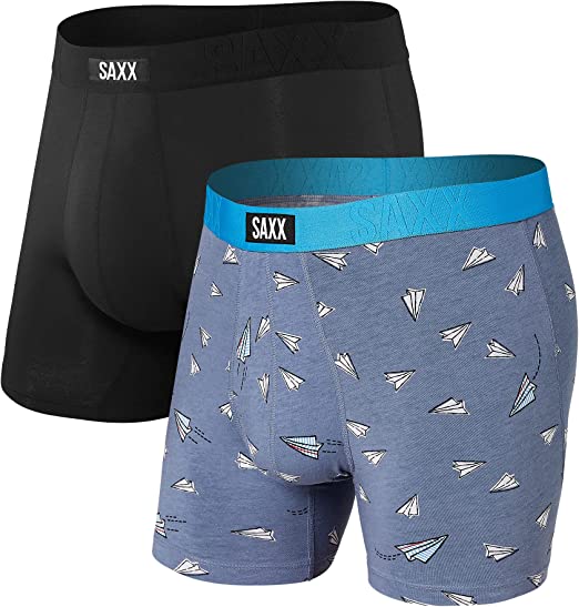 Saxx Men's Underwear – Undercover Boxer Briefs with Built-in Ballpark Pouch Support – Pack of 2, Fall 2021