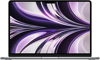 Apple MacBook Air Laptop mit M2 Chip: 13,6" Liquid Retina Display, 16 GB RAM, 256 GB SSD Speicher, beleuchtete Tastatur, 1080p FaceTime HD Kamera. Kompatibel mit iPhone/iPad; Space Grau