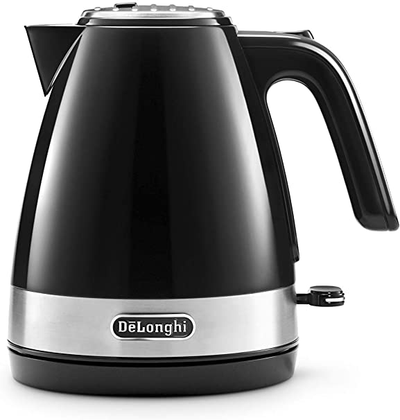 De'Longhi Brilliante Kettle, anti-scale filter, 1.7 Liters, 360° swivel base, KBLA.3001.B , Black