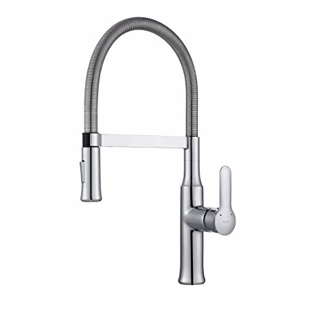 Kraus KPF-1640CH Modern Nola Single Lever Flex Commercial Style Kitchen Faucet, Chrome