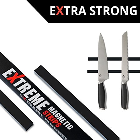 Powerful Magnets with Adhesive Backing - Extreme Strength Magnetic Strips for Knife and Tool Holders