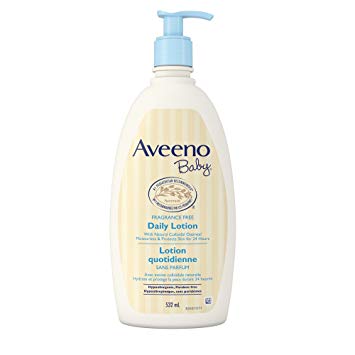 Aveeno Baby Lotion, Daily Moisturizing Cream for Sensitive Skin, Fragrance Free, Paraben Free, 532ML